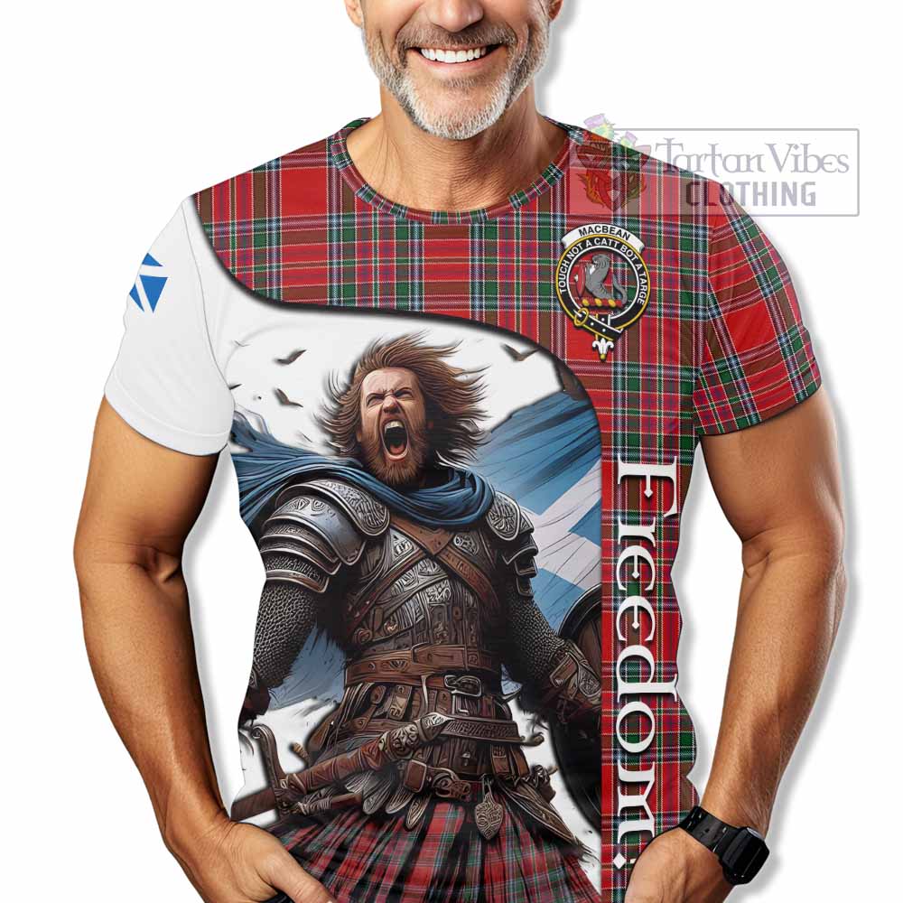 MacBean (MacBain) Crest Tartan T-Shirt Inspired by the Freedom of Scottish Warrior - Tartan Vibes Clothing