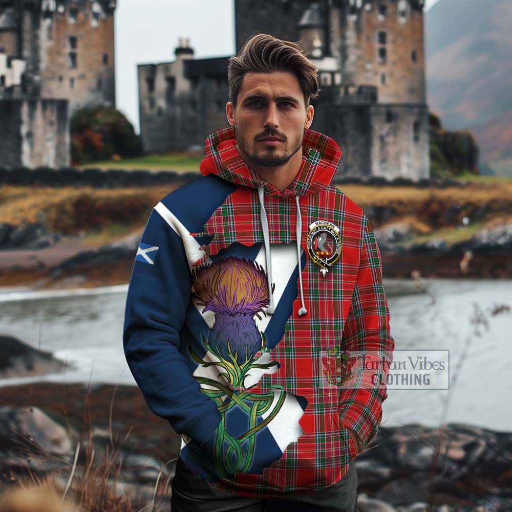 MacBean (MacBain) Tartan Family Crest Cotton Hoodie Scottish Thistle Celtic Inspired - Tartan Vibes Clothing