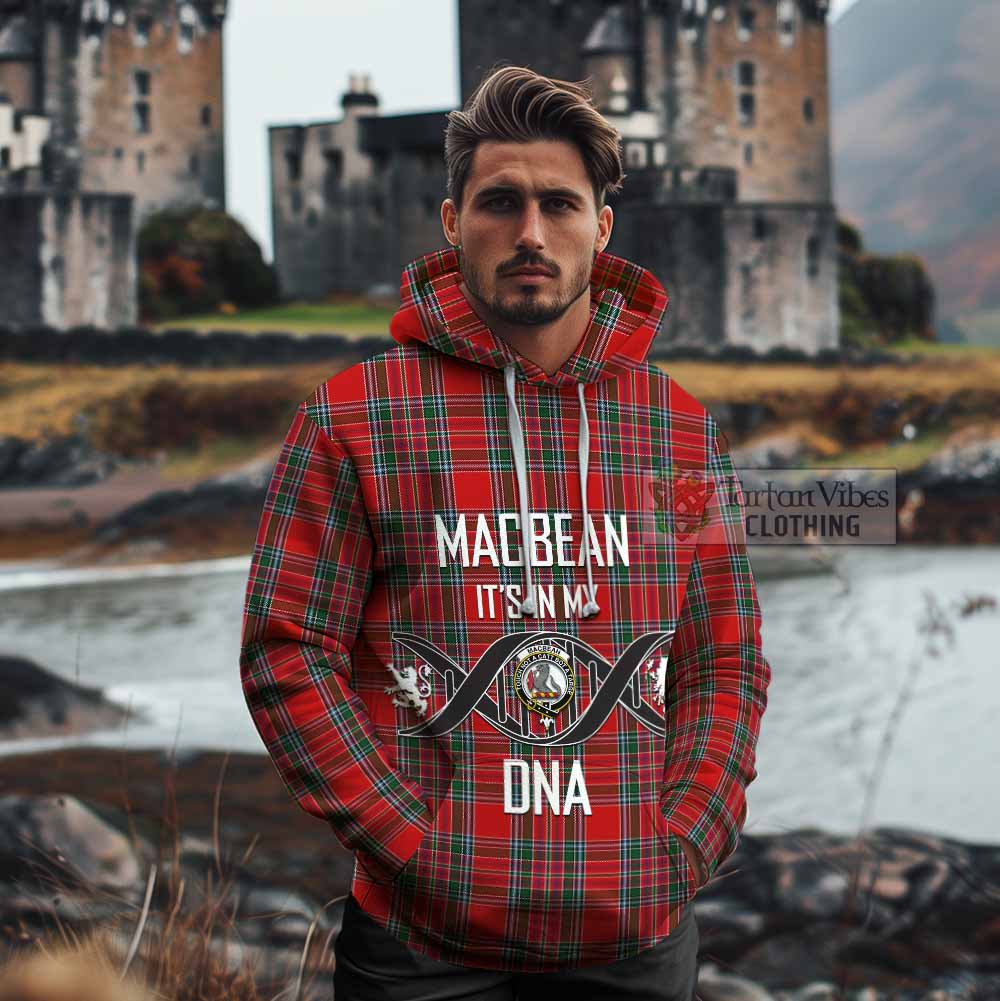 MacBean (MacBain) Tartan Cotton Hoodie with Family Crest DNA In Me Style - Tartan Vibes Clothing
