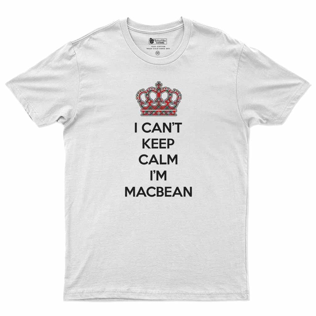 MacBean (MacBain) Can't Keep Calm Men's T-Shirt White - Tartan Vibes Clothing
