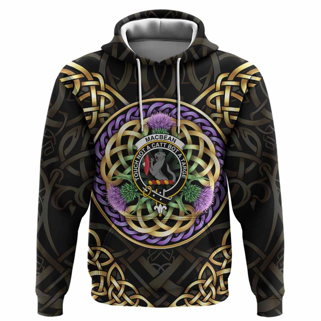 MacBean (MacBain) Clan Crest Hoodie Celtic Scottish Thistle Pullover Hoodie - Tartan Vibes Clothing