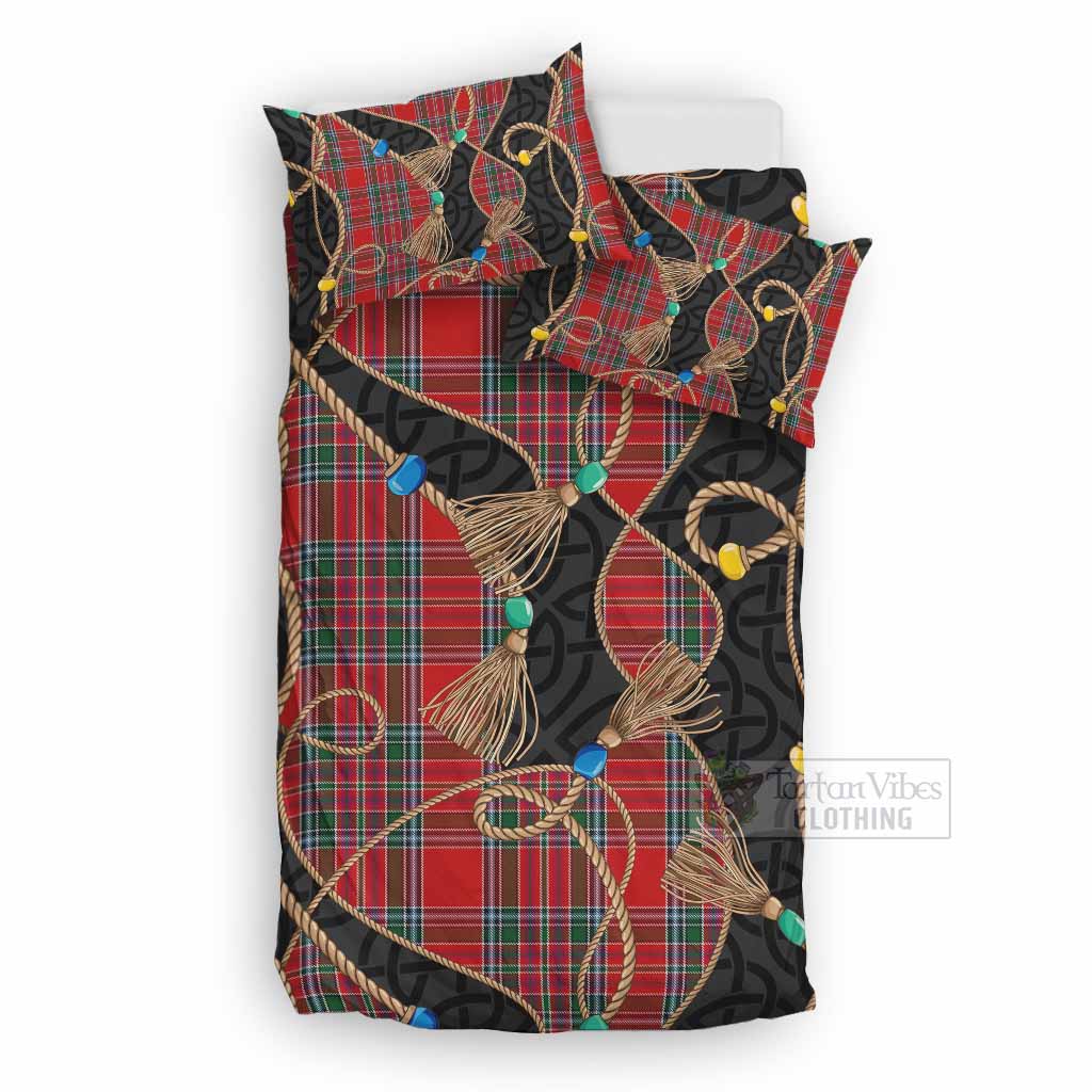 MacBean (MacBain) Scottish Tartan Twisted Ropes Stylized Bedding Set UK Bedding Set UK Double 79*79 inch - Tartan Vibes Clothing