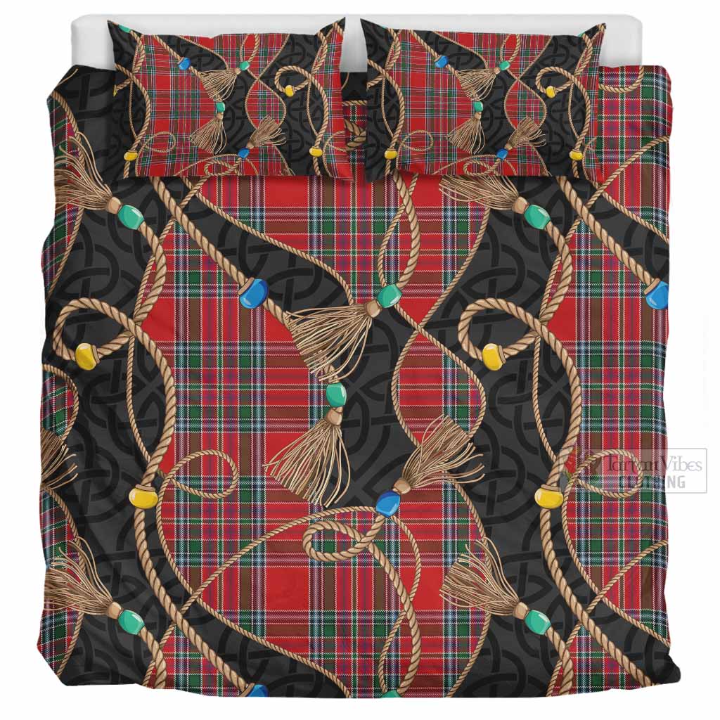 MacBean (MacBain) Scottish Tartan Twisted Ropes Stylized Bedding Set UK Bedding Set UK Super King 104*94 inch - Tartan Vibes Clothing