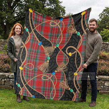 MacBean (MacBain) Scottish Tartan Twisted Ropes Stylized Blanket - Tartan Vibes Clothing