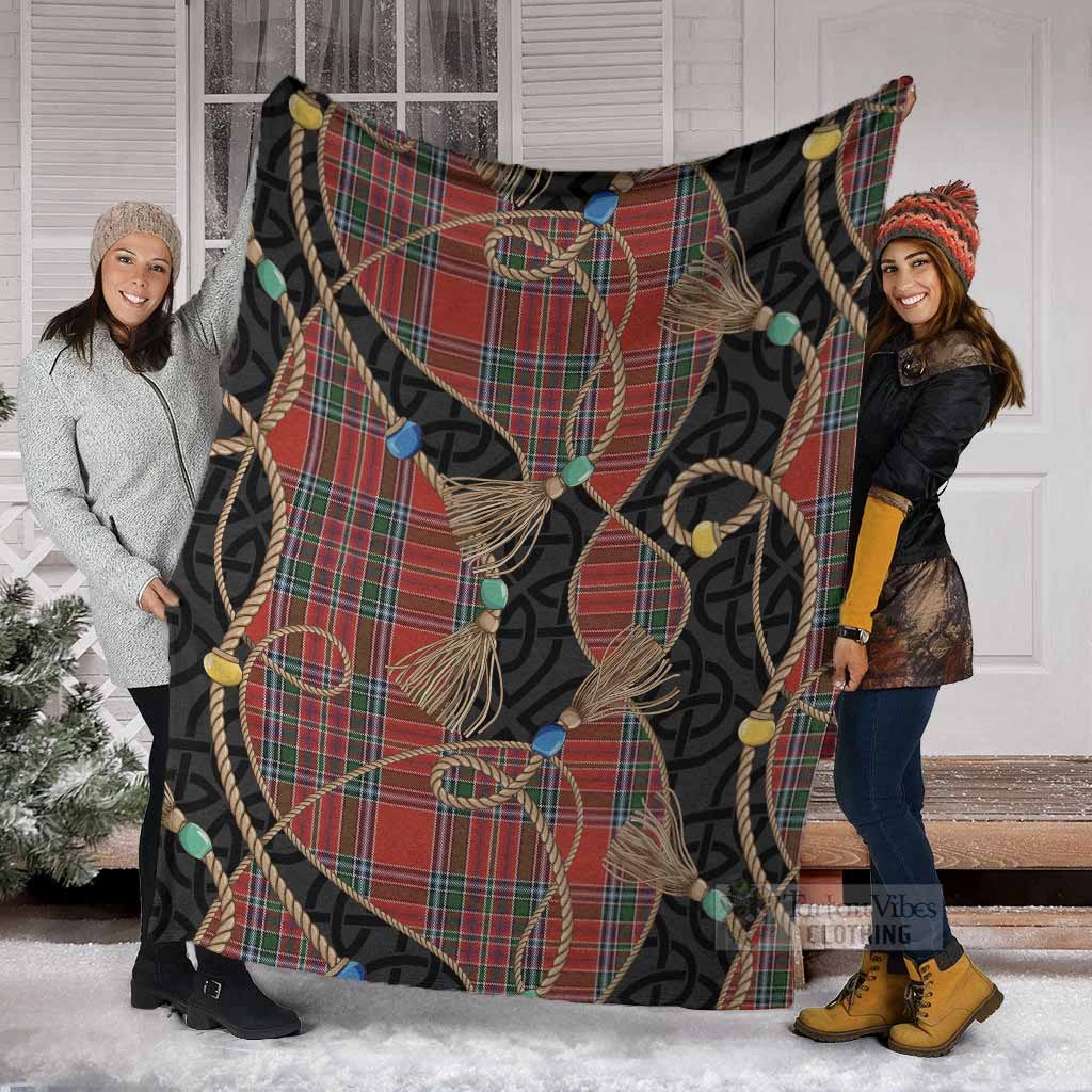 MacBean (MacBain) Scottish Tartan Twisted Ropes Stylized Blanket - Tartan Vibes Clothing