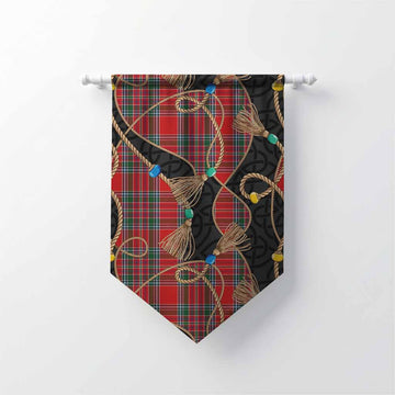 MacBean (MacBain) Scottish Tartan Twisted Ropes Stylized Gonfalon