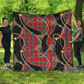MacBean (MacBain) Scottish Tartan Twisted Ropes Stylized Premium Quilt - Tartan Vibes Clothing