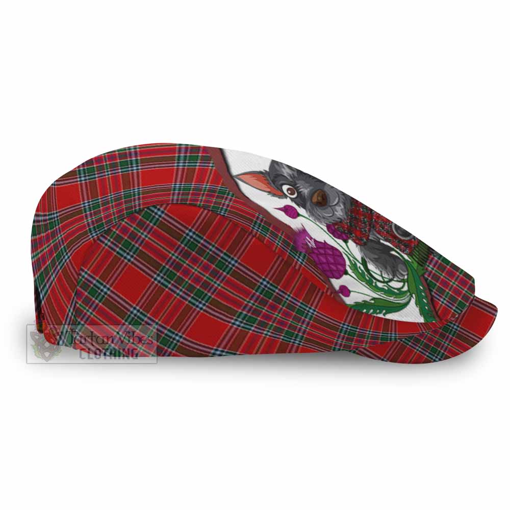 MacBean (MacBain) Scottish Terrier Tartan Flat Cap, Jeff Cap Thistle Heritage Art - Tartan Vibes Clothing
