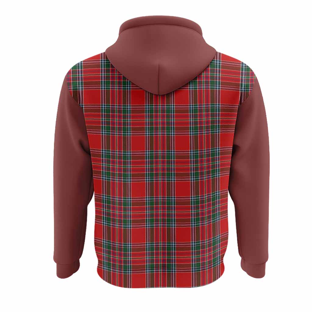 MacBean (MacBain) Tartan Accent Hoodie with Family Crest