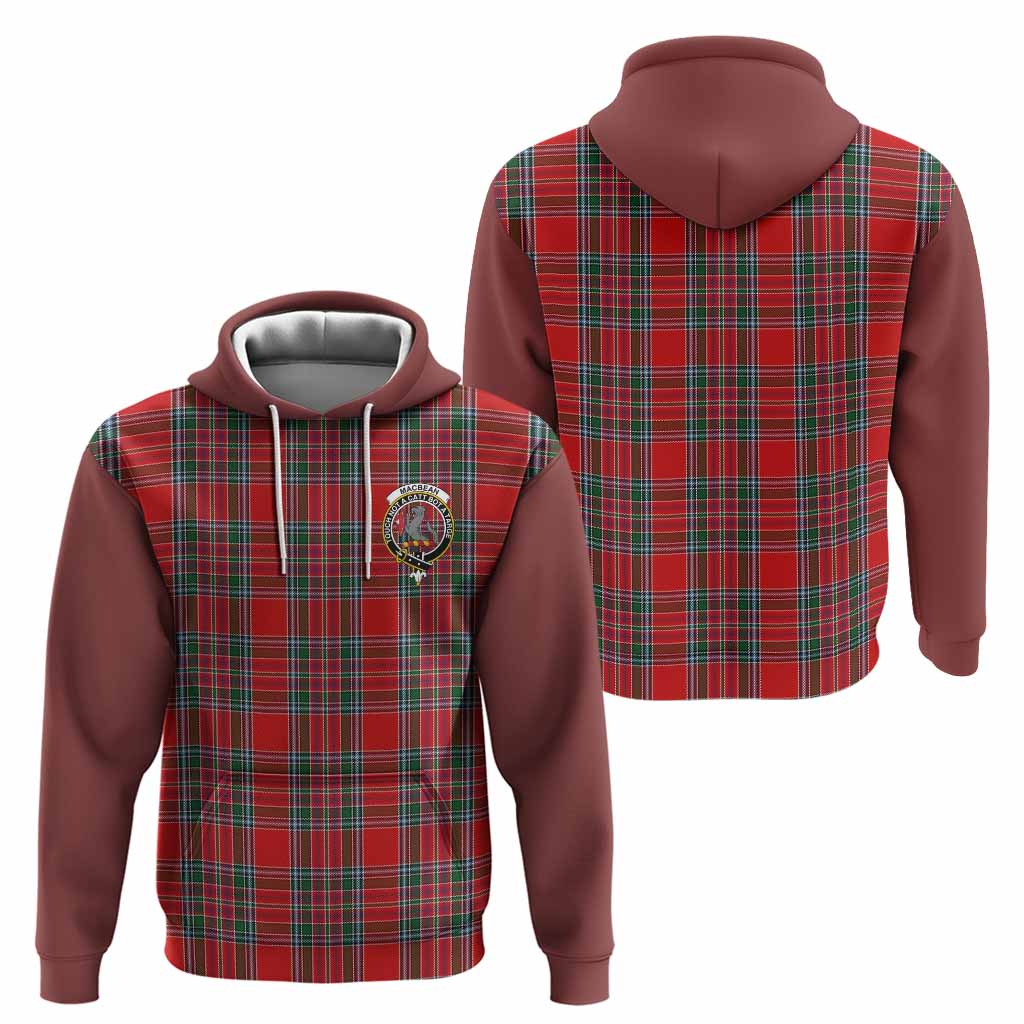 MacBean (MacBain) Tartan Accent Hoodie with Family Crest