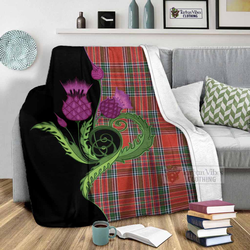 MacBean (MacBain) Tartan Blanket Traditional Scottish Thistle - Tartan Vibes Clothing