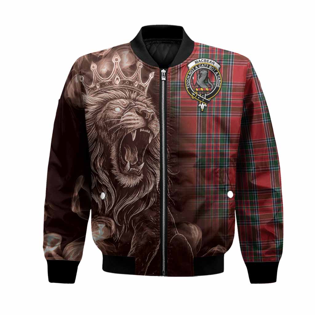 MacBean (MacBain) Tartan Bomber Jacket Roaring Lion Heritage