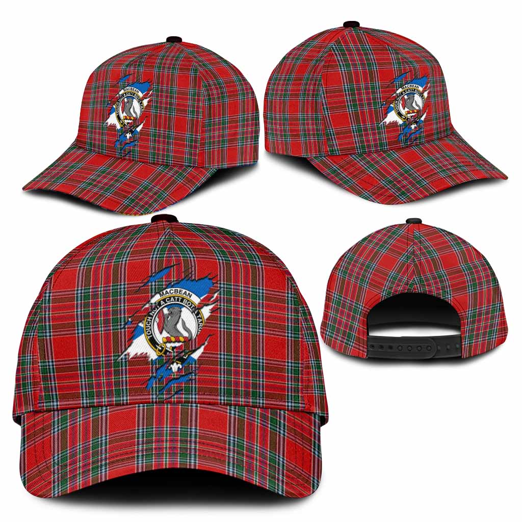 MacBean (MacBain) Tartan Classic Cap with Family Crest In Me Style