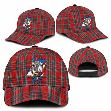 MacBean (MacBain) Tartan Classic Cap with Family Crest In Me Style
