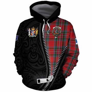 MacBean (MacBain) Tartan Cotton Hoodie New Zealand Pattern Unique Zipper Stylized