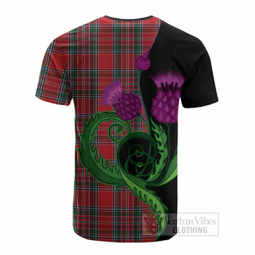 MacBean (MacBain) Tartan Cotton T-shirt Traditional Scottish Thistle