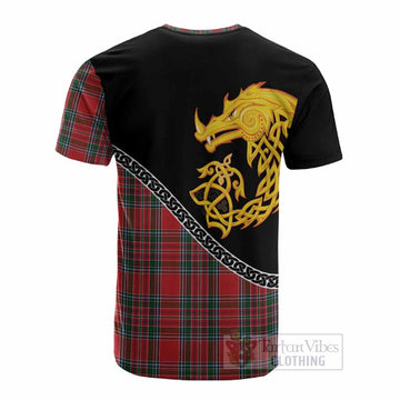 MacBean (MacBain) Tartan Crest Cotton T-shirt Legendary Dragon Knot Half Style