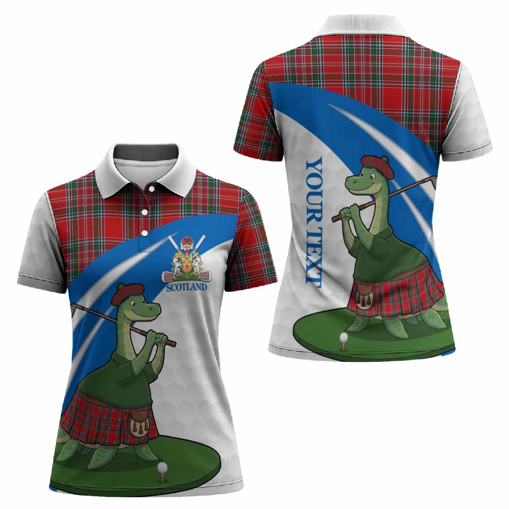 MacBean (MacBain) Tartan Crest Golf Nessie Women Polo Shirt Loch Ness Monster Sporty Style
