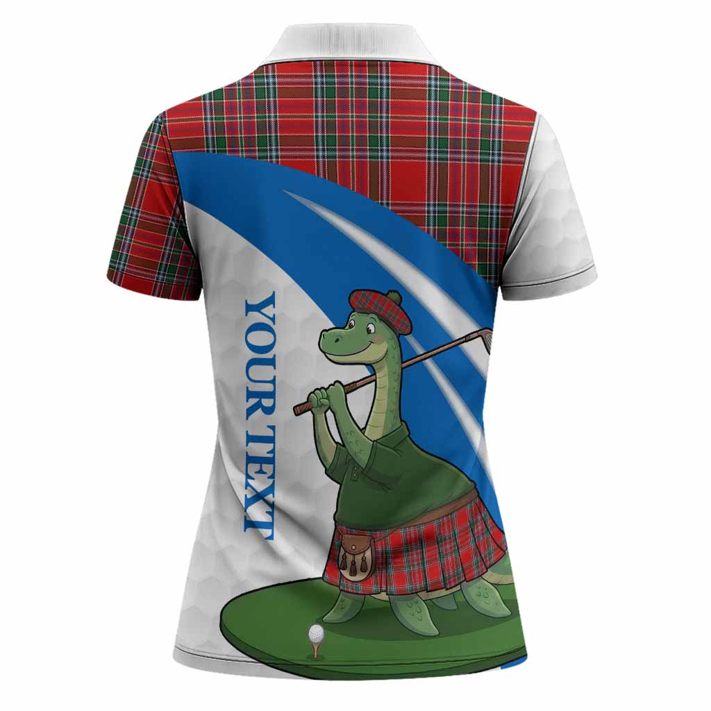 MacBean (MacBain) Tartan Crest Golf Nessie Women Polo Shirt Loch Ness Monster Sporty Style
