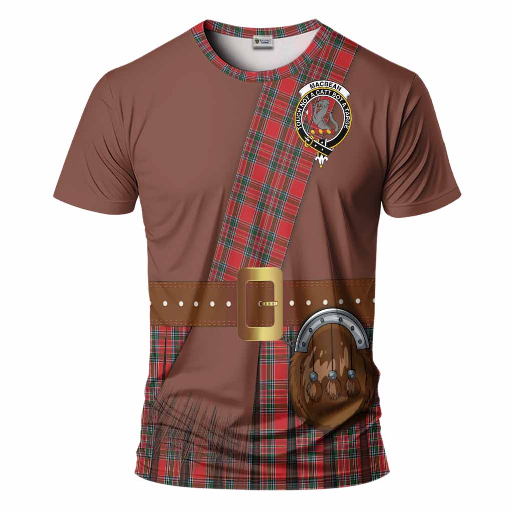 MacBean (MacBain) Tartan Crest T-Shirt Kilt Costume Style