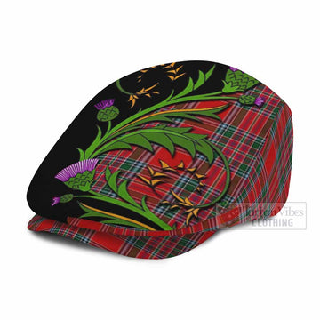 MacBean (MacBain) Tartan Flat Cap, Jeff Cap Scottish Thistle Pride Heritage Art