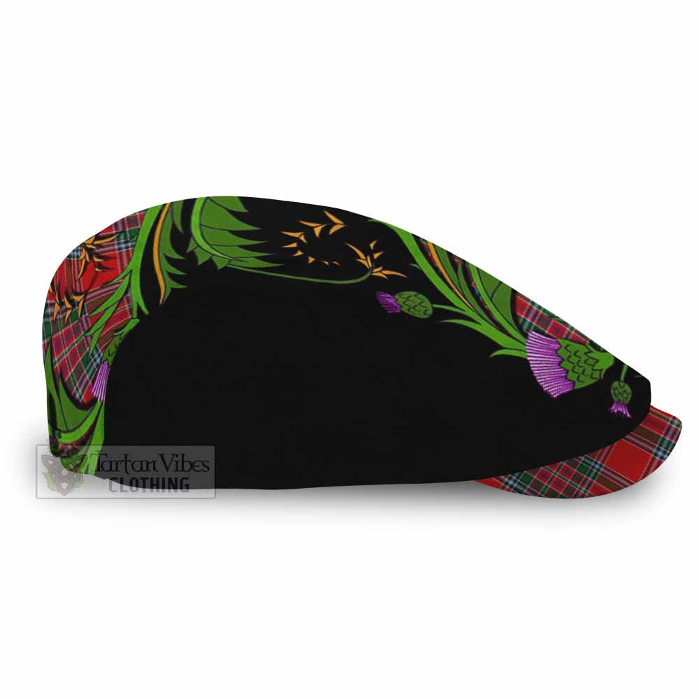 MacBean (MacBain) Tartan Flat Cap, Jeff Cap Scottish Thistle Pride Heritage Art - Tartan Vibes Clothing
