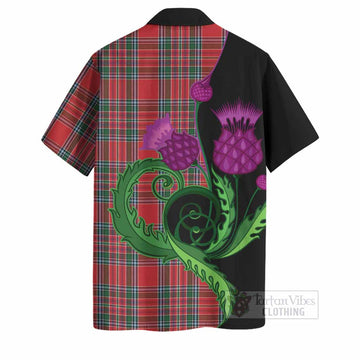 MacBean (MacBain) Tartan Hawaiian Shirt Traditional Scottish Thistle