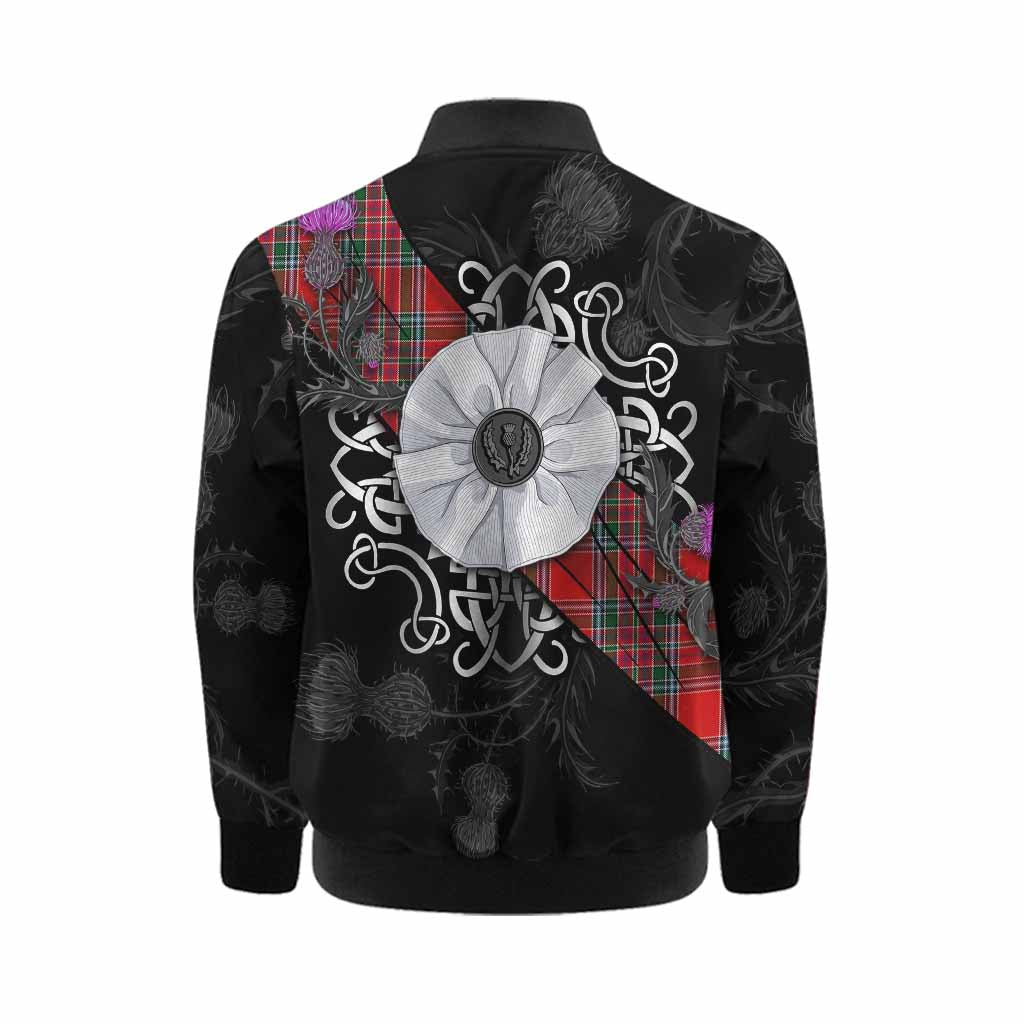 MacBean (MacBain) Tartan Kid Bomber Jacket Jacobite White Rose Kid - Tartan Vibes Clothing