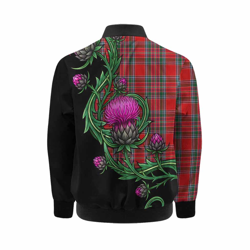 MacBean (MacBain) Tartan Kid Bomber Jacket Resilient Scottish Thistle Kid - Tartan Vibes Clothing
