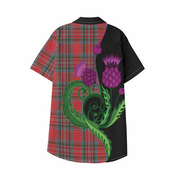 MacBean (MacBain) Tartan Kid Hawaiian Shirt Traditional Scottish Thistle