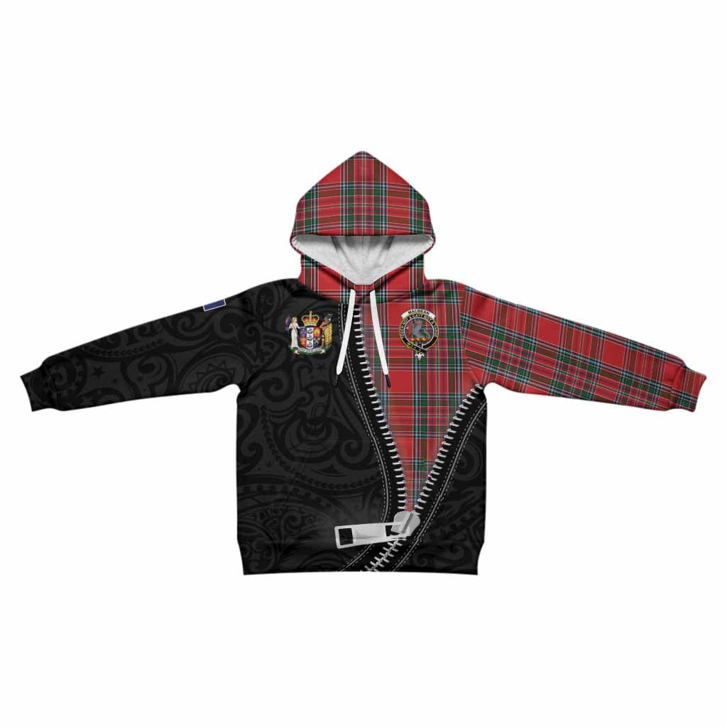 MacBean (MacBain) Tartan Kid Hoodie New Zealand Pattern Unique Zipper Stylized