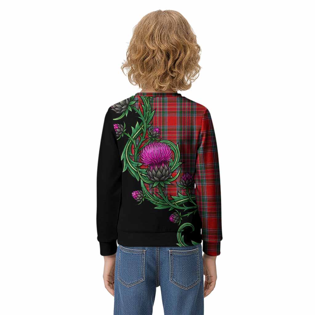 MacBean (MacBain) Tartan Kid Knitted Sweatshirt Resilient Scottish Thistle - Tartan Vibes Clothing