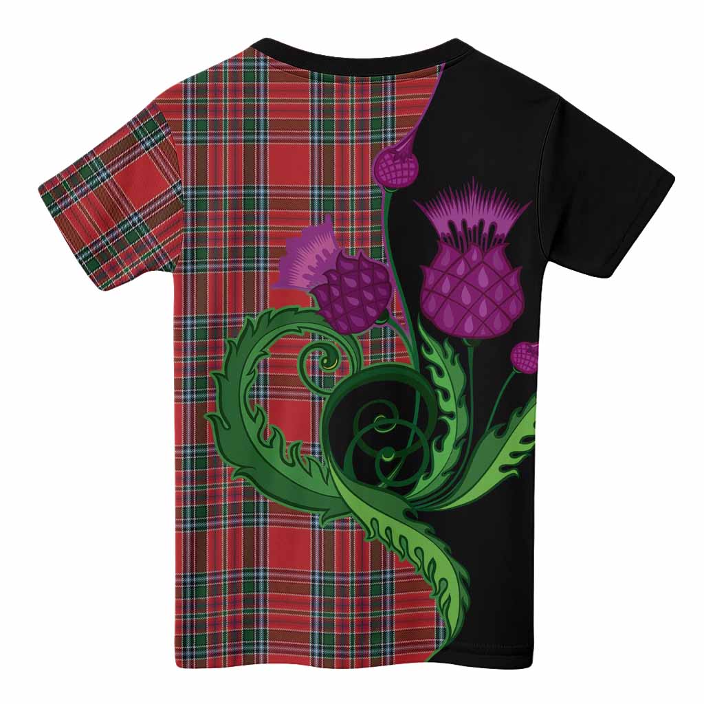 MacBean (MacBain) Tartan Kid T-shirt Traditional Scottish Thistle