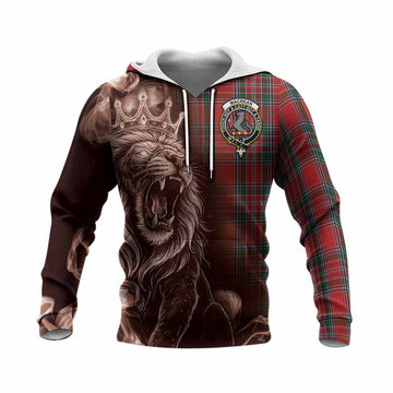 MacBean (MacBain) Tartan Knitted Hoodie Roaring Lion Heritage