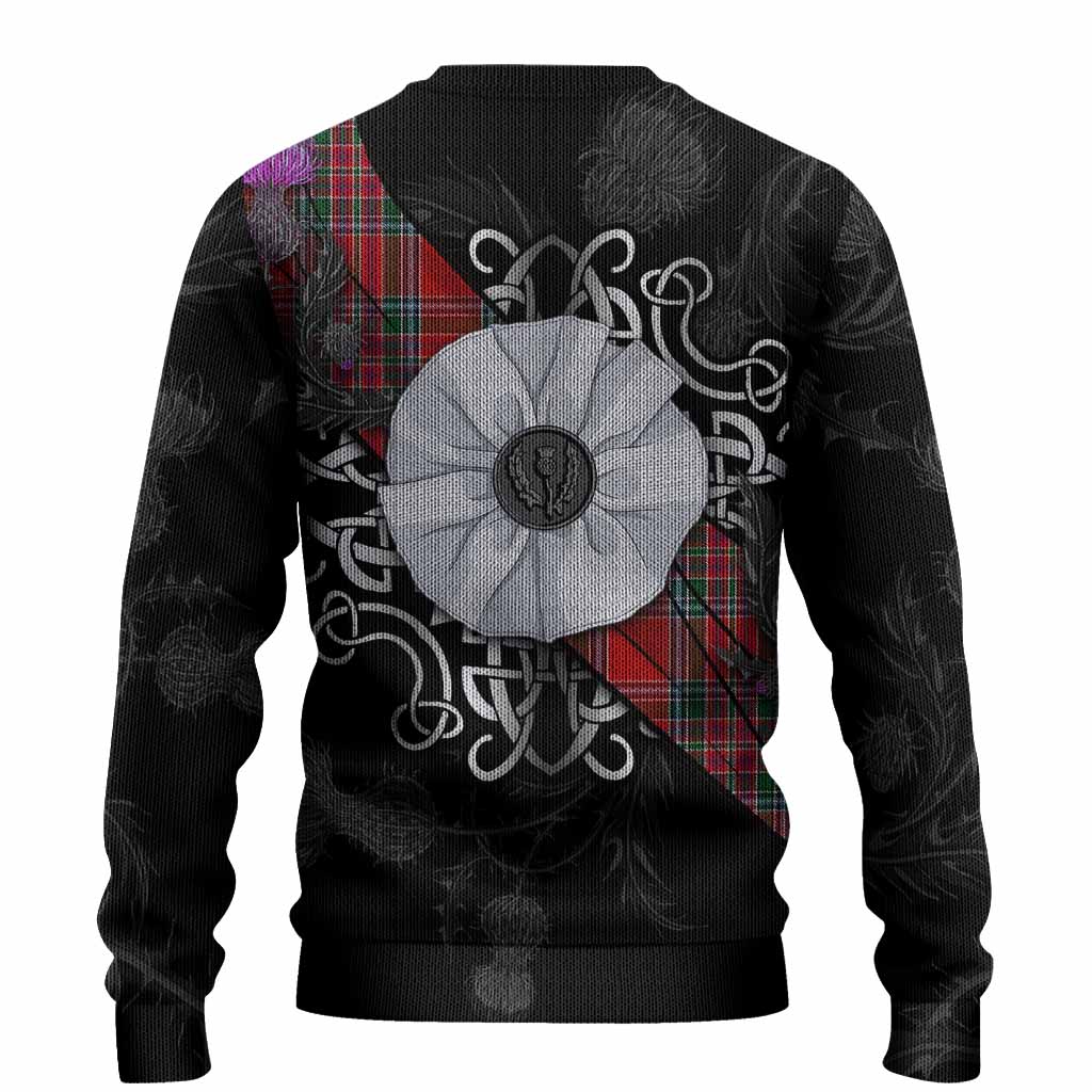 MacBean (MacBain) Tartan Knitted Sweater Jacobite White Rose - Tartan Vibes Clothing
