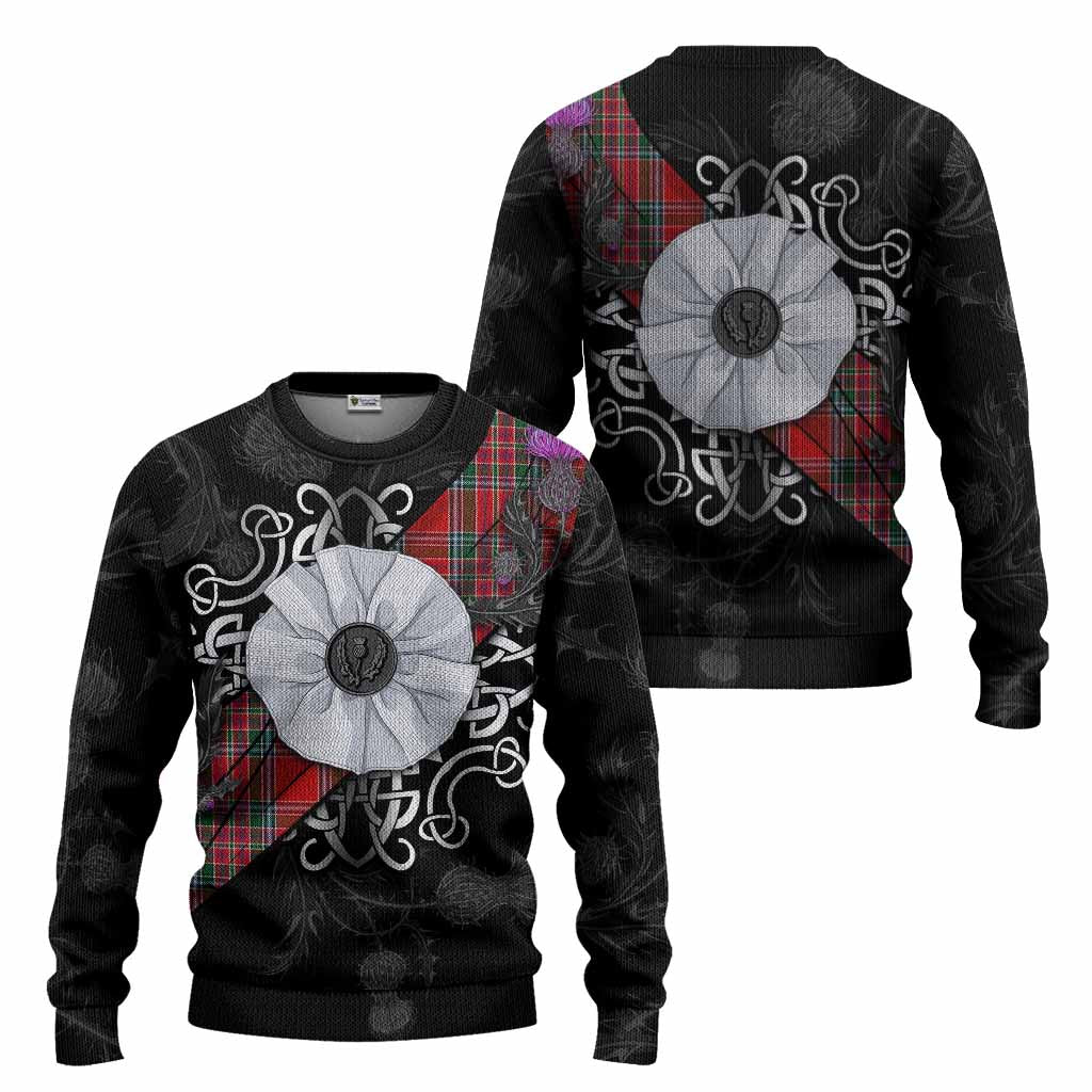 MacBean (MacBain) Tartan Knitted Sweater Jacobite White Rose - Tartan Vibes Clothing