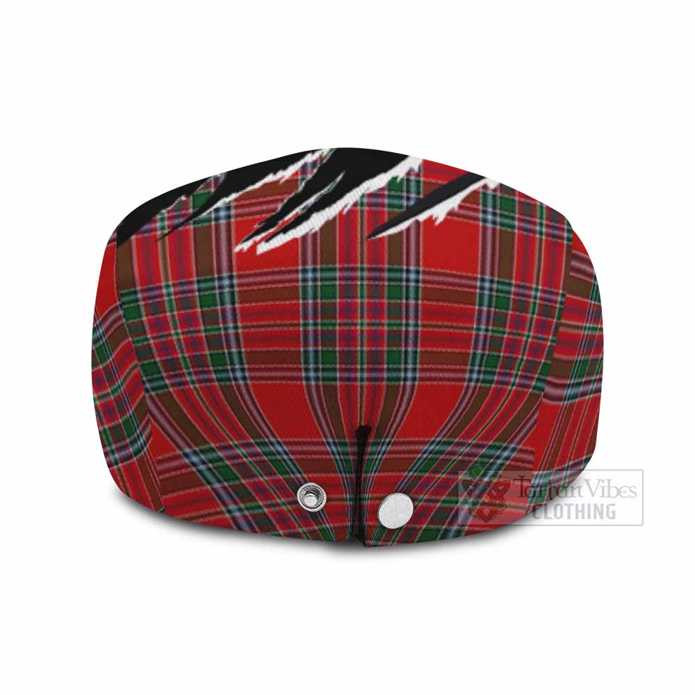 MacBean (MacBain) Tartan Loch Ness Monster Flat Cap, Jeff Cap Celtic Knot Nessie Art