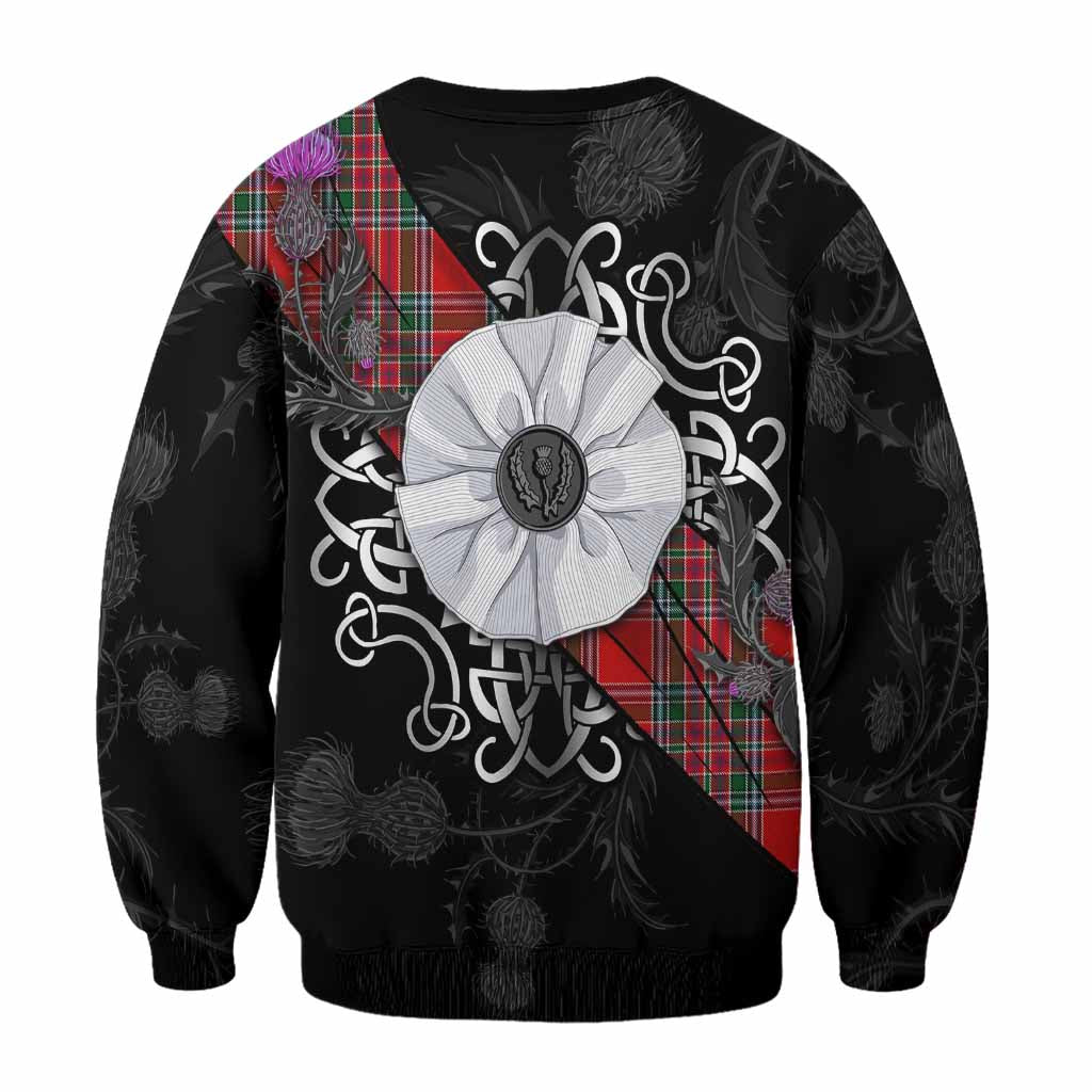 MacBean (MacBain) Tartan Sweatshirt Jacobite White Rose - Tartan Vibes Clothing