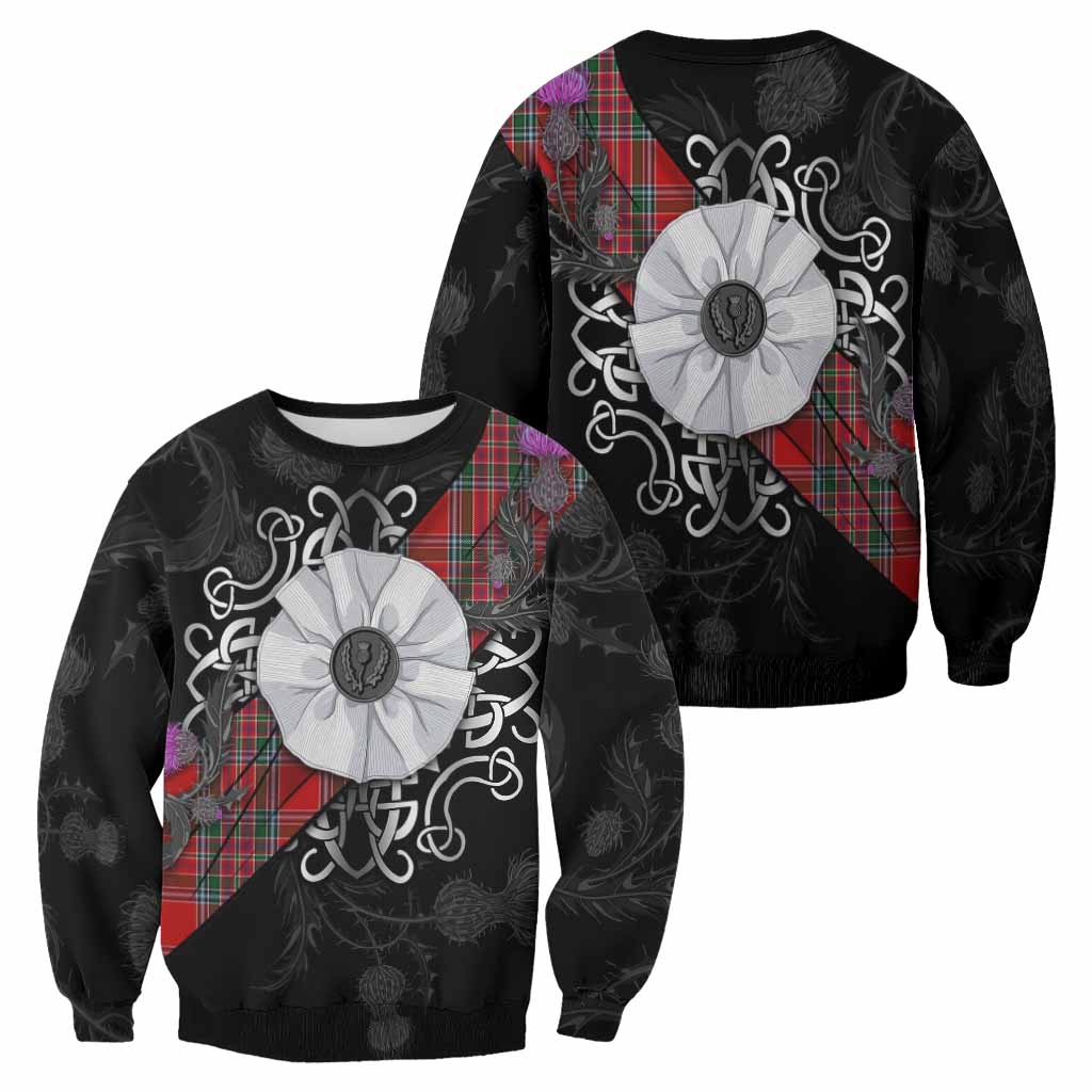 MacBean (MacBain) Tartan Sweatshirt Jacobite White Rose - Tartan Vibes Clothing