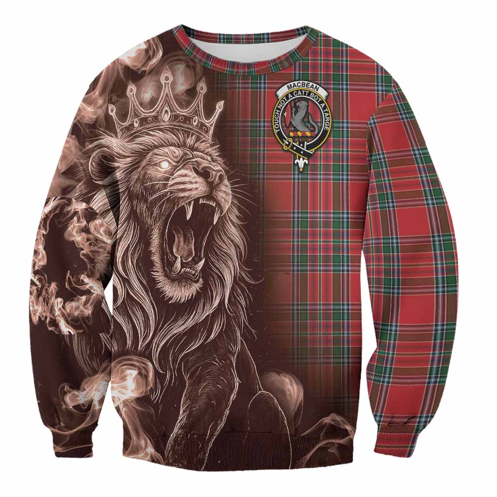 MacBean (MacBain) Tartan Sweatshirt Roaring Lion Heritage