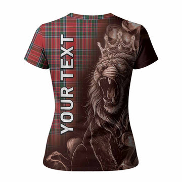 MacBean (MacBain) Tartan Women T shirt Roaring Lion Heritage