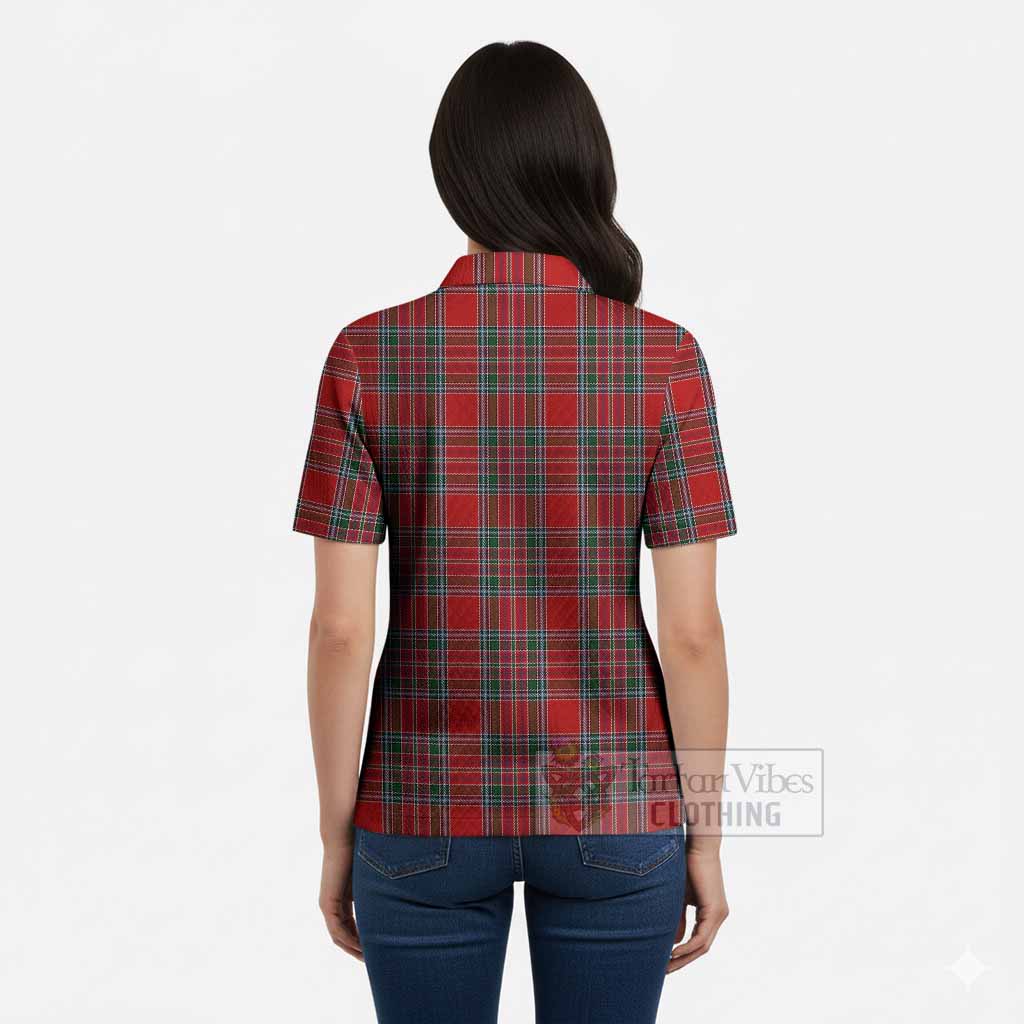 MacBean (MacBain) Tartan Women’s Polo Sweater Top with Family Crest