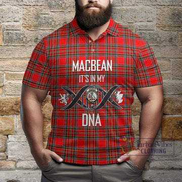 MacBean Modern Tartan Polo Shirt with Family Crest DNA In Me Style Kid - Tartan Vibes Clothing