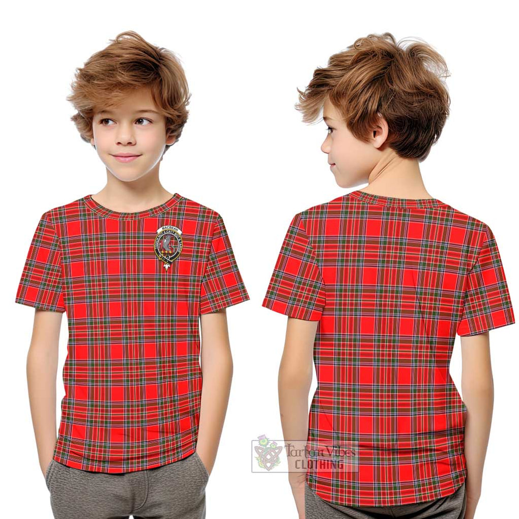 MacBean Modern Tartan Kid T-Shirt with Family Crest Youth XL Size14 - Tartan Vibes Clothing