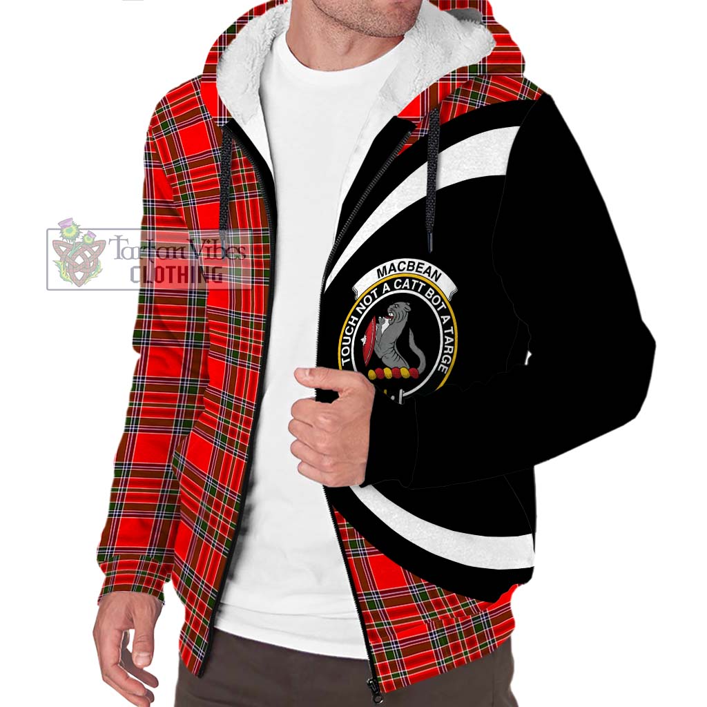 MacBean Modern Tartan Sherpa Hoodie with Family Crest Circle Style Unisex S - Tartan Vibes Clothing