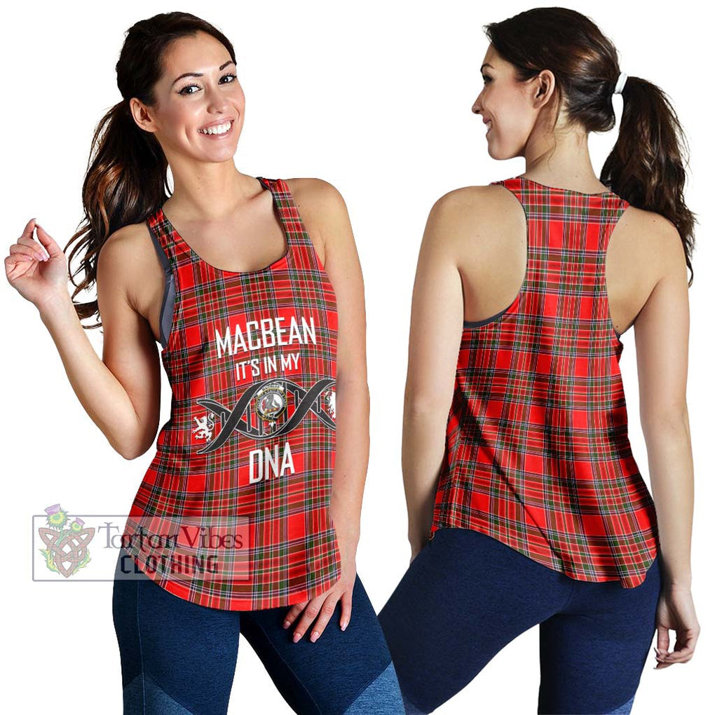 MacBean Modern Tartan Women's Racerback Tanks with Family Crest DNA In Me Style 4XL - Tartan Vibes Clothing