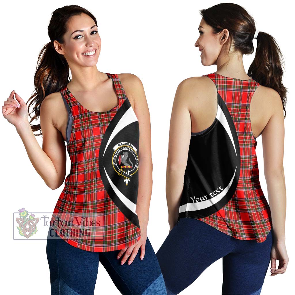 MacBean Modern Tartan Women's Racerback Tanks with Family Crest Circle Style 4XL - Tartan Vibes Clothing