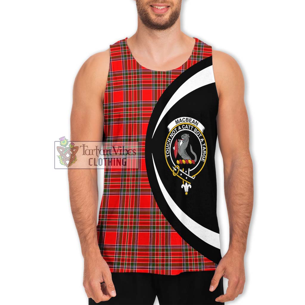 MacBean Modern Tartan Men's Tank Top with Family Crest Circle Style Men - Tartan Vibes Clothing