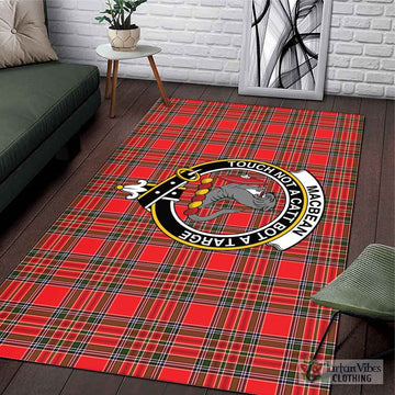 MacBean Modern Tartan Area Rug with Family Crest L 59*86 inch (150x220 cm) - Tartan Vibes Clothing