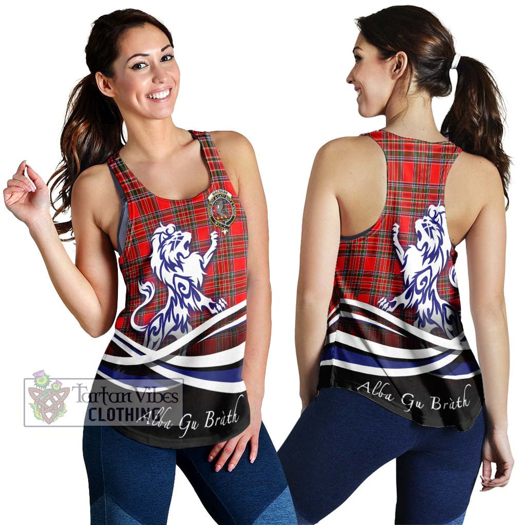 MacBean Modern Tartan Women's Racerback Tanks with Alba Gu Brath Regal Lion Emblem 4XL - Tartan Vibes Clothing